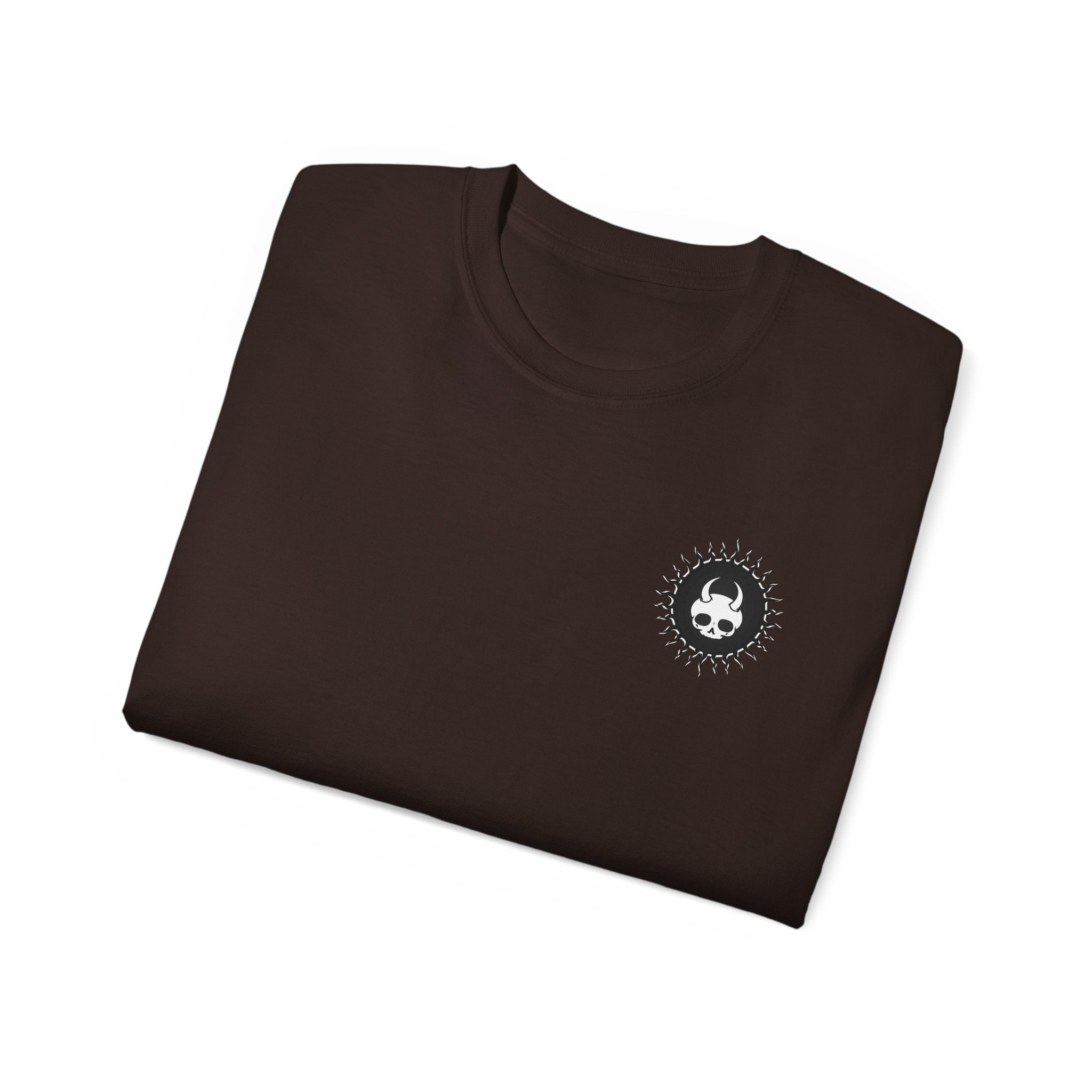 Live Among Demons - Unisex Cotton Tee (Back) - Damned Threads